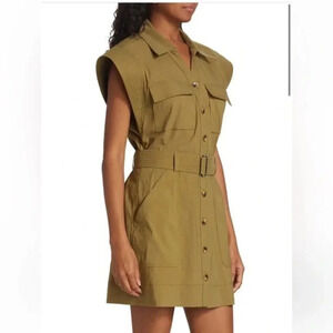 A.L.C Ava Mini Utility Dress In Green. Sz: 6